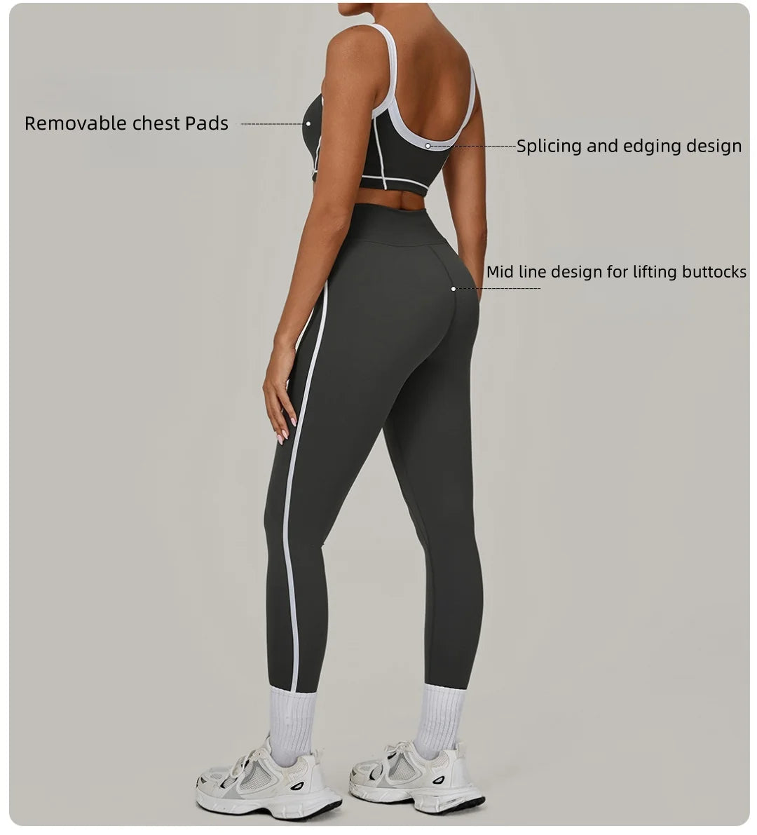 High Waist 2 piece Yoga Set - Bra & Leggings Suit